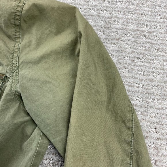 Billabong Shirt Women Small S Green Khaki Buttons Full Zip Light Jacket Cargo - Picture 10 of 15